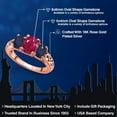 thumbnail image 2 of Gem Stone King 18K Rose Gold Plated Silver Red Ruby and Blue Sapphire Filigree Style 3 Stone Ring for Women (2.71 Cttw, Oval 8X6MM and 6X4MM) (Size 5), 2 of 6