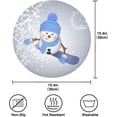 thumbnail image 4 of GZHJMY Christmas Snowman Round Placemats Set of 4, Non-Slip Table Mats Washable Heat Resistant Place Mats for Kitchen Dining Table Home Decor,15.4 Inch, 4 of 7