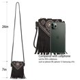 thumbnail image 2 of Bolsa de Mano Montana West PH02-208BK Gris con Flecos de Cuero 17x4x19 cm, 2 of 7