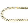 thumbnail image 3 of Mens 10K Yellow Gold 9.50MM Diamond Cut Hollow Cuban Curb Necklace Chain 24", 3 of 5