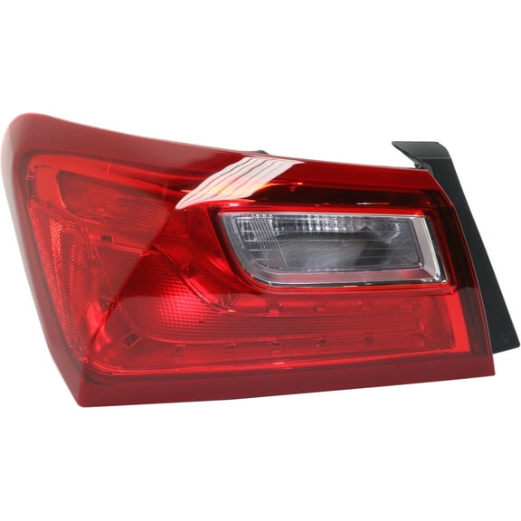 Tail Light Compatible with 2016-2022 Chevrolet Malibu Left Driver Side, Outer With bulb(s)