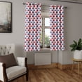 thumbnail image 2 of Ambesonne Tea Party Grommet Curtain, Britain Teacups, 50" x 54", Vermilion Night Blue, 2 of 6