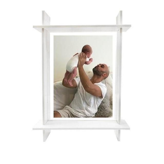 R16 Home LPF01-WHITE 5 x 7 in. White Lucite Photo Frame