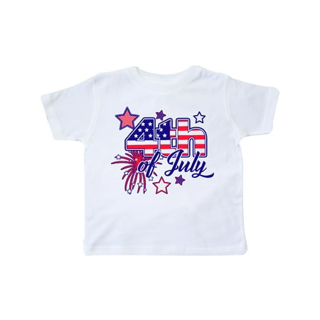 

Inktastic 4th of July Fireworks Stars and American Flag Gift Toddler Boy or Toddler Girl T-Shirt