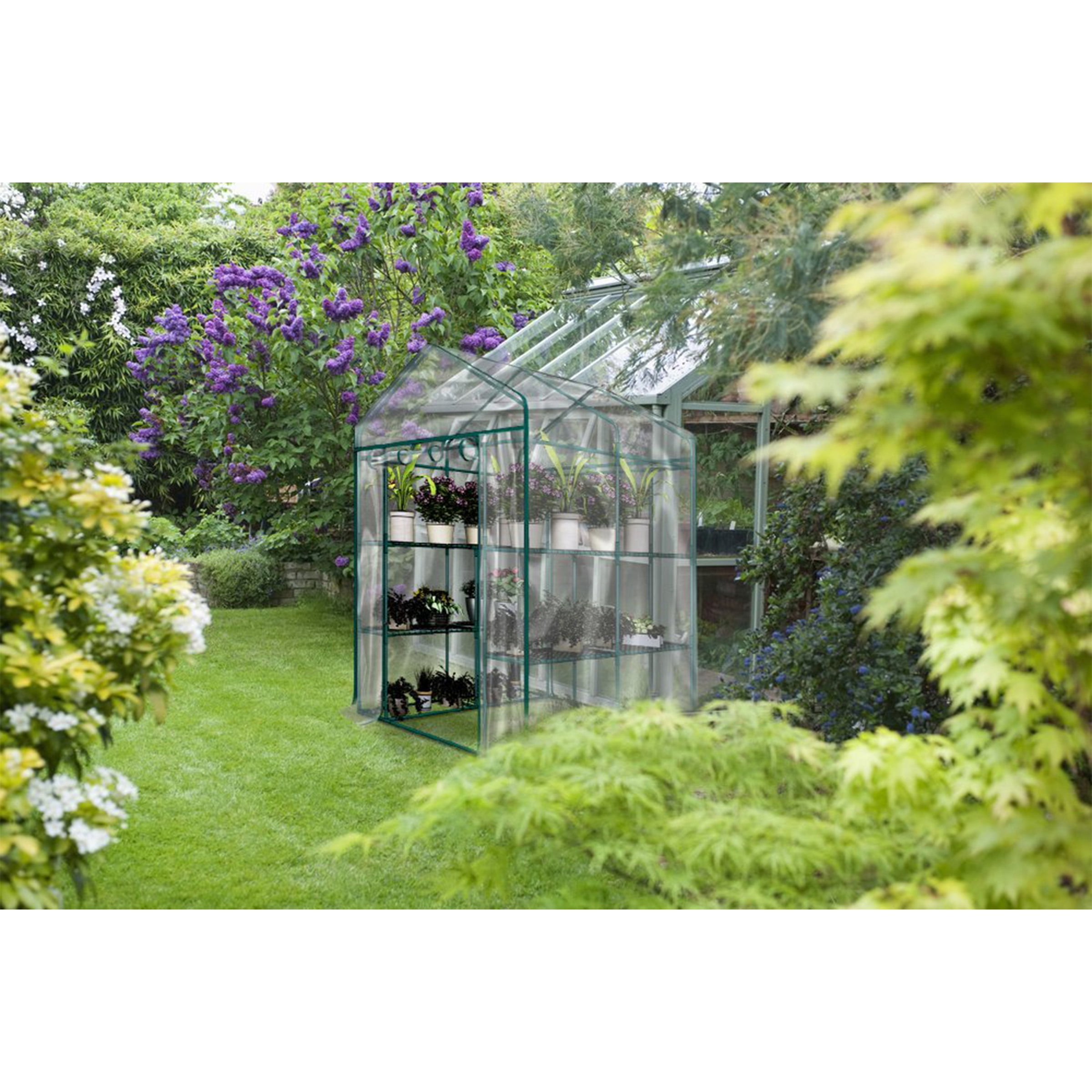 Home-Complete Walk in Greenhouse with 8 Sturdy Shelves and PVC Cover