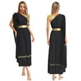 thumbnail image 5 of Haitryli Womens Ancient Greek Princess High Waist Tunic Dress Roman Empress Toga Black 3XL, 5 of 6