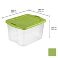 thumbnail image 3 of Sterilite 1.75 Gallon Plastic Storage Tote, Spicy Lime and Clear, 6 Count, 3 of 8