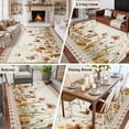 thumbnail image 5 of Vintage Floral Area Rugs 6'x9', Washable Small Throw Rugs for Kitchen Dining room, Elegant Pastoral Flowers Retro Art Indoor Outdoor Rug Non-Slip Low Pile Carpet Runner Reversible Floor Mats, 5 of 8