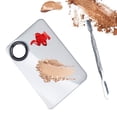 thumbnail image 1 of Paleta de maquillaje, paleta de mezcla de metal de acero inoxidable mejorada con espátula, herramienta de artista para mezclar base, arte de uñas, 1 of 1