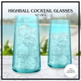 thumbnail image 2 of Artland Soho Optic 17.5oz Highball Glass, Set of 4 - Modern Design Elegant Tall Drinking Glasses for Cocktails and More, Durable & Stylish Bar Glassware Essential for Any Occasion (Turquoise), 2 of 7