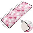 thumbnail image 2 of SKYSONIC 2X6 Feet Christmas Pink Rabbit Runner Rug with Rubber Backing, Pink Xmas Tree Non Slip Entryway Rug Runner Washable Soft Area Rug Carpet for Hallway Bedroom Kitchen Decor, 2 of 6