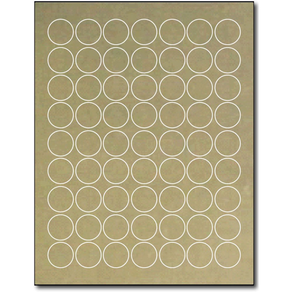 Gold Foil 1" Round Labels for Laser Printers 10 Sheets / 630 Labels