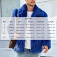 thumbnail image 6 of Men Cropped Fuzzy Jacket Winter Warm Coat Open Front Outerwear,Lapel Long Sleeve and Pocket Daily Casual Comfy Wear,Blue,XXL, 6 of 6
