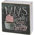 thumbnail image 1 of Primitives by Kathy 31837 Chalk Box Sign, 4" x 4", Nanas Are, 1 of 3