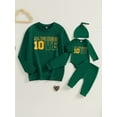 thumbnail image 3 of FOCUSNORM Mommy and Me Matching Outfits Long Sleeve Letter Print Sweatshirts Pullovers Baby Rompers Set, 3 of 9