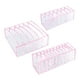 thumbnail image 1 of Organizador de cajones con divisor para armario, caja de almacenamiento para ropa interior, corbata, hogar, viajes, para mujeres y hombres 3 piezas rosa, 1 of 7