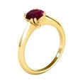 thumbnail image 4 of Mauli Jewels Engagement Rings for Women 0.90 Carat Created Ruby Engagement Ring 4 prong 10k Yellow Gold, 4 of 8