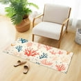 thumbnail image 4 of Bath Mat Soft Plush Non-Slip Absorbent Bathroom Rugs 39"x20" Colorful Sea Corals, 4 of 8