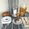 JL Prime 50 Piece Silver Plastic Plates Set, Reusable Recyclable