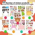 thumbnail image 4 of Clearance Birthday Party Supplies Decorations Party Best Animal Face Sticker Set for Kids DIY Craft Kit with 12 Sheets, Create Your Own Cute Animal Faces, Party Supplies, 4 of 5