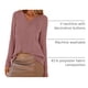 thumbnail image 4 of Camisa PRETTYGARDEN Mujer Manga Larga Cuello en V Acanalada Rosa, 4 of 9