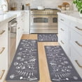 thumbnail image 4 of Floral Kitchen Mat 3 Piece, Cushioned Anti-Fatigue Kitchen Rugs Non Slip Memory Foam Kitchen Mats and Rugs Waterproof Kitchen Floor Comfort Mats 18‘’ x 30‘’ + 18'''' x 47'''' + 18'''' x 60'''', Home, 4 of 6