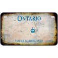 thumbnail image 2 of Ontario Canada Rusty Novelty Metal License Plate 7" x 4" Motorcycle, 2 of 2
