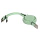 thumbnail image 5 of Cable cargador retráctil múltiple 3 en 1 de 3 A con conector tipo C/para iOS/para Android (verde matcha), 5 of 5