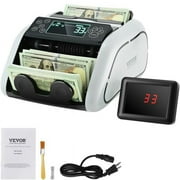 Vevor DCJH1UVMGIRDDFUJ5V1 Money Counter Machine Bill Counter with UV MG IR DD Counterfeit Detection