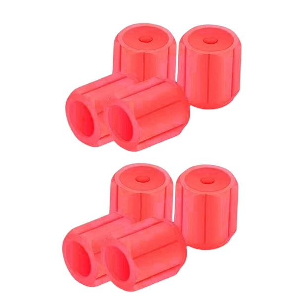 8 tapones universales para válvulas de neumáticos de coche, iluminados. Rojo
