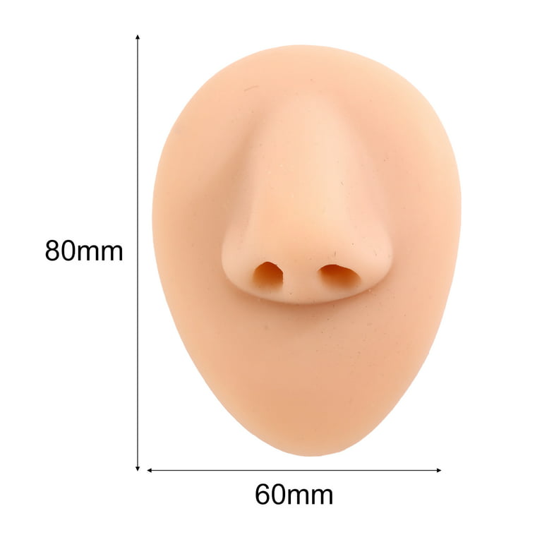 2 Pcs Flexible Silicone Nose Model Reused Soft Nose Mold Fake Nose for  Earrings Jewelry Display Rubber Nose for Piercing Practice with Acrylic  Stand