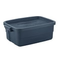 thumbnail image 3 of Rubbermaid 10 Gallon Stackable Storage Container, Indigo Metallic (16 Pack), 3 of 7