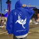 thumbnail image 1 of MHFRRA Sudadera con Capucha y Estampado Gráfico de Moda para Uso Informal y Actividades Al Aire Libre Azul, 1 of 5