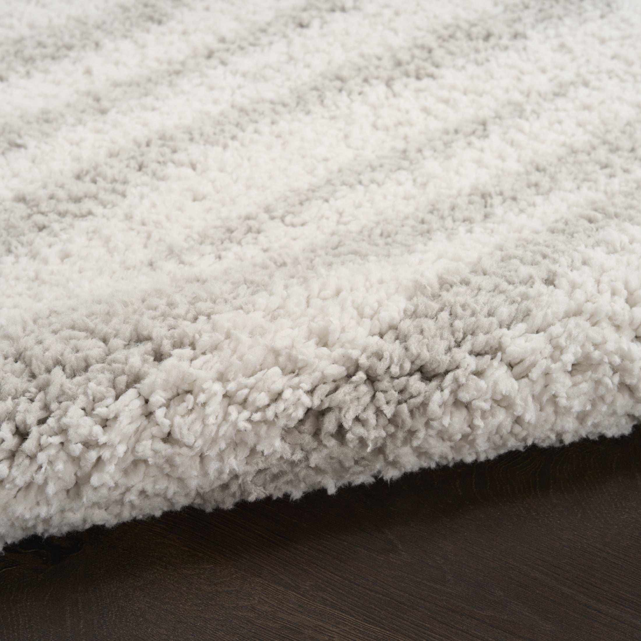 Nourison Modern Shag 5'3" x 7' Ivory Grey Modern Indoor Rug