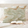 thumbnail image 4 of Pack of 2 Outdoor Pillow Covers 26x26 Inch Waterproof Sage Green Marble Throw Pillow Covers,Decorative Couch Pillow Case Sham Contemporary Abstract Fluid Art Patio Garden Pillowcases Cushion Covers, 4 of 8