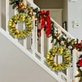 thumbnail image 7 of Set of 2 Pre-Lit Christmas Wreaths with Warm White LED Lights, Red Berries & Pine Cones, 24" | 8 Lighting Modes, Battery Operated, Indoor & Outdoor Decor (Green), 7 of 7