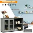 thumbnail image 5 of Costway Kitchen Storage Cabinet Sideboard Buffet Cupboard w/ Sliding Door Gray, 5 of 10