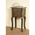 thumbnail image 6 of Home Square Transitional Wood Table in Dark Walnut & Antique Iron - Set of 2, 6 of 6