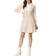 thumbnail image 1 of Vestido Pinafore INSPIRE CHIC para mujeres, tirantes de overoles de doble botonadura en S Beige, 1 of 6