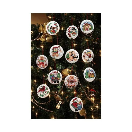 Janlynn Holiday Favorites Christmas Ornaments Cross Stitch (Set of 12)
