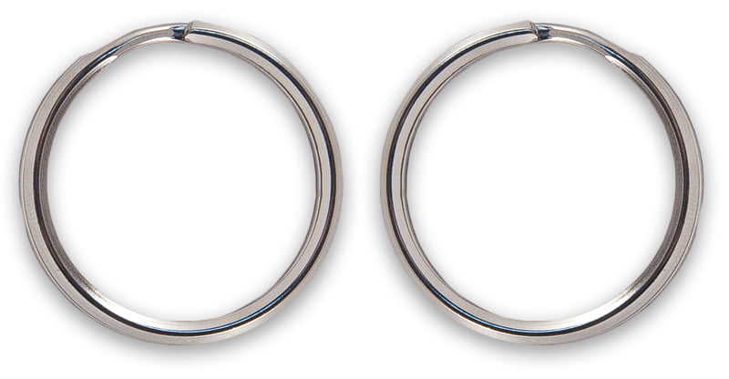 10x 2cm Key Ring Split Ring Hoop Metal Round Loop Keyring Stainless Steel Nickel 