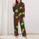 thumbnail image 2 of Fotbe Chili2 Conjunto de Pijama de Manga Larga para Mujer con Estampado, Ropa de Dormir de 2 Piezas, Conjunto de Casa Suave y Cómodo con Bolsillos-X-Large, 2 of 7