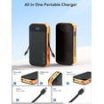 thumbnail image 4 of Portable Charger 32000mAh, 22.5W C 3.0 PD 20W Smart LED Display Fast Charging Built in Cables Power Bank, External Battery Pack Charge 5 Devices Compatible with Cellphones (Orange), 4 of 5