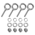 thumbnail image 1 of Uxcell 4 juegos de pernos de ojo de acero inoxidable M5x29mm con tuercas y arandelas, tornillo macho de rosca anular, 1 of 1