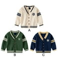 thumbnail image 7 of URMAGIC Unisex Boys Girls Cardigans Sweater V-Neck Long Sleeve Button Soild Cotton Knit Outerwear, 7 of 7