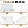 thumbnail image 3 of Uxcell 6 Pcs Square Hand Towels, 9.8 x 9.8" Soft Microfiber Hanging Hand Towel with Hanging Loop Highly Absorbent Kitchen Towels for Home Bathroom Kitchen Cleaning Supplies, White, 3 of 6