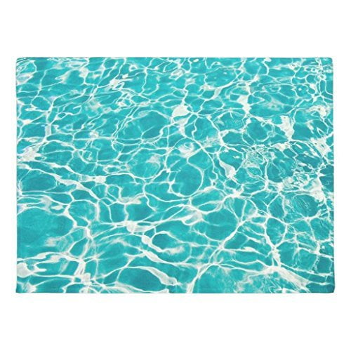 WinHome Blue Water Swimming Pool Doormat Floor Mats Rugs Outdoors