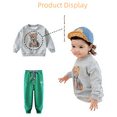 thumbnail image 7 of Somenie 3D Beanie Decor Sweatshirt Joggers Outfits for Boys and Girls,Toddler and Infant Crew Neck Outfit,Hoodies Clothing Set,Size 2T,Gray Color, 7 of 7