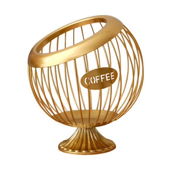CNKOO K Cup Holder for Counter Metal Coffee Pods Storage Basket Large Capacity K-cup Organizer for Nespresso Vertuo Coffee Station Organizer Tea Bag Holder