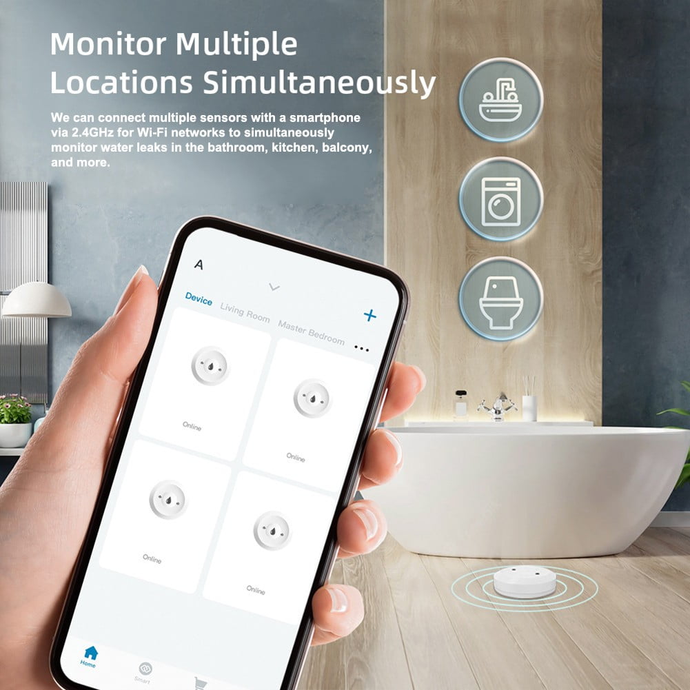 For Tuya For ZigBee For Smart Water Leak Detector Alarm For Smart Water Leak Sensor